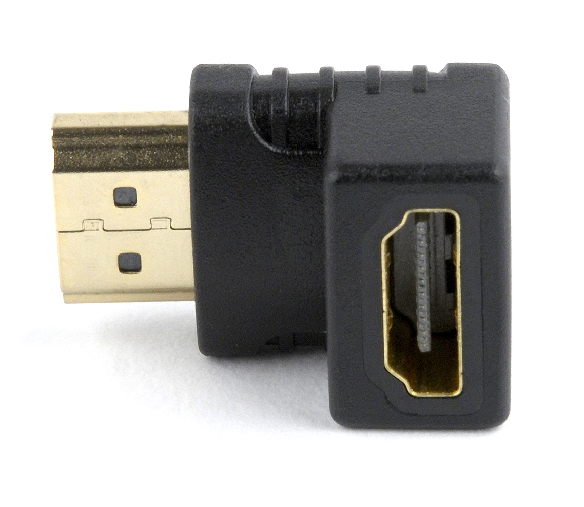 Haakse HDMI verloopstekker, 90&deg; naar beneden