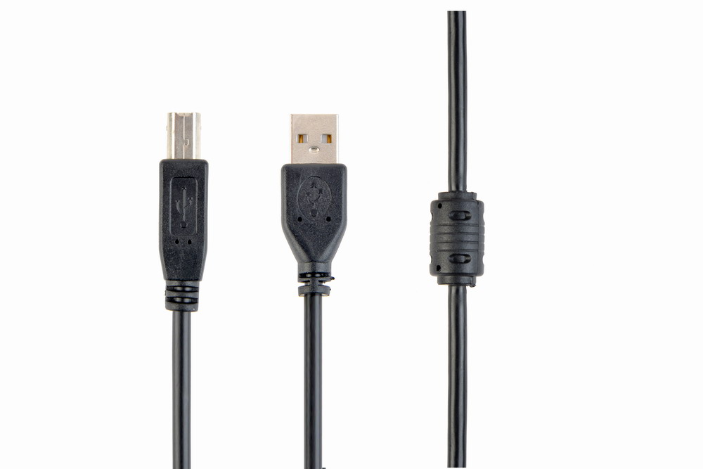 Premium USB-kabel (A-B), 1.8 meter Zwart