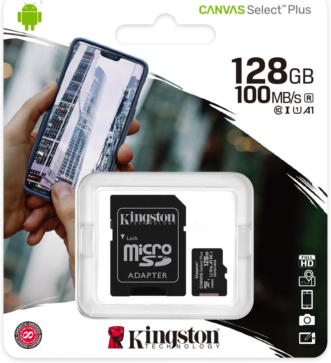 SDXC Card Micro 128GB Kingston UHS-I Canvas Select Plus