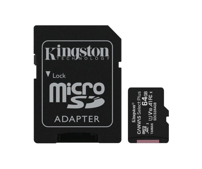 SDXC Card Micro 64GB Kingston UHS-I Canvas Select Plus - 58789 3 - 58789