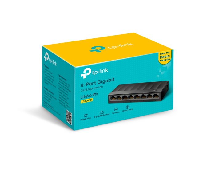 TP-Link 8Port 1Gbps LiteWave Plastic behuizing. - 62810 5 - 62810