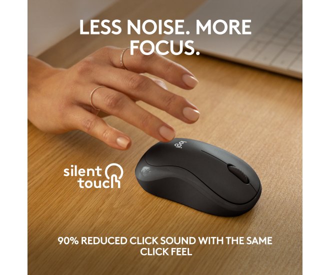 Logitech M240 Silent Optical USB-A Zwart Retail Wireless - 65165 3 - 65165
