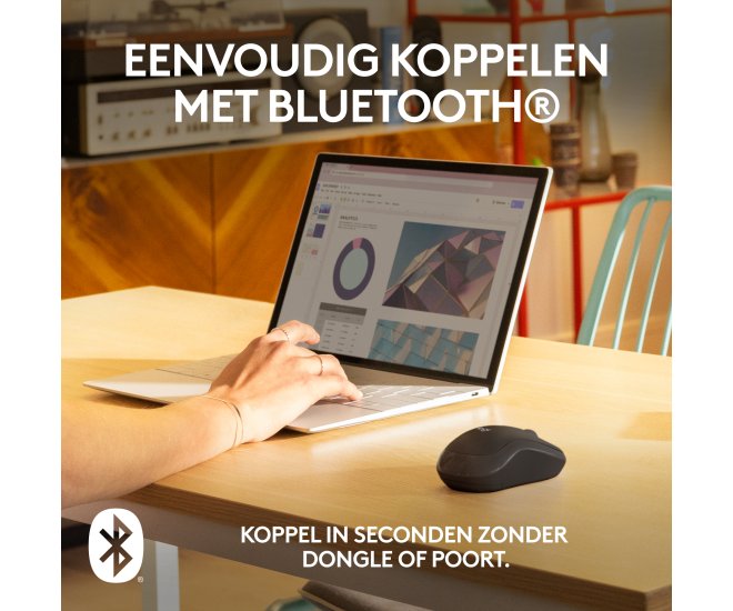 Logitech M240 Silent Optical USB-A Zwart Retail Wireless - 65165 9 - 65165