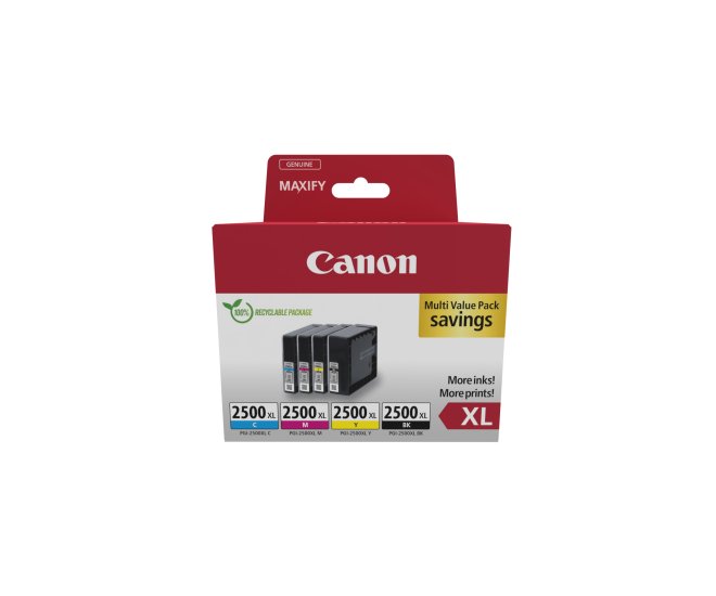 Canon (R) PGI-2500XL BK/C/M/Y ValuePack128,8ml(Origineel - 66141 1 - 66141