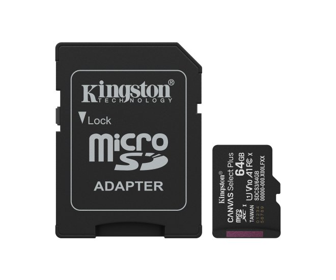 SDXC Card Micro 64GB Kingston UHS-I Canvas Select Plus - 68374 1 - 68374