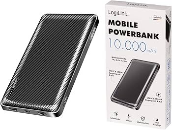 Power Bank 10000mAh LogiLink 1xUSB-C, 2x USB-A Zwart - 717giakzjal ac uf350350 ql80 1 - 67920
