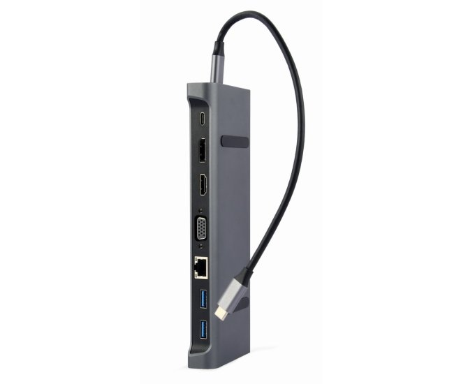 USB Type-C 9-in-1 multi-poort adapter (Hub3.2 + HDMI + DisplayPort + VGA + PD + LAN + stereo audio) - A cm combo7 02 website image ce8eaf03 7733 47d8 8bbe f79b6a5192f4 - A-CM-COMBO9-02