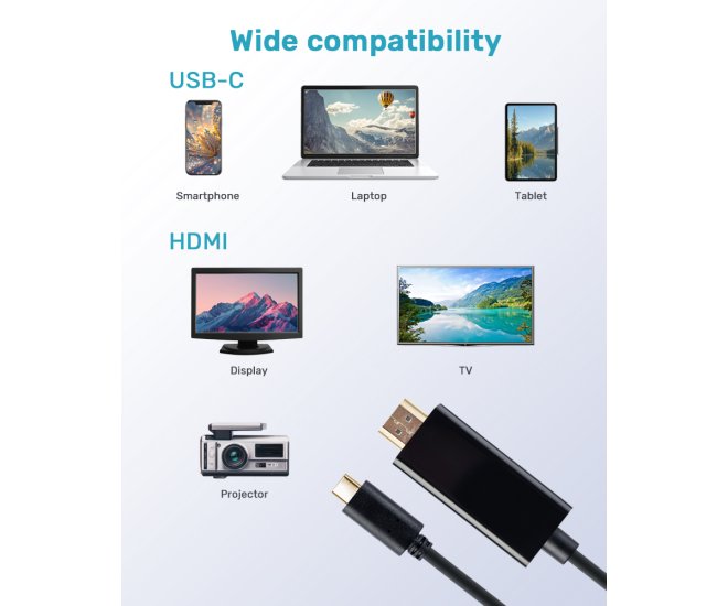 USB-C naar HDMI adapter, zwart - A cm hdmim 02 website image 3a7c069e 62c9 4c29 b87e d6a4bd1d798b - A-CM-HDMIM-02