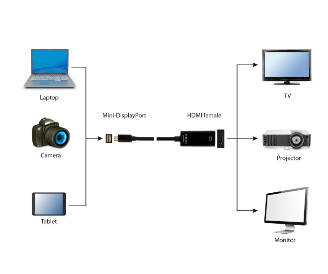 4K Mini DisplayPort naar HDMI adapterkabel, 15 cm, zwart - A mdpm hdmif4k 01 web site image a1589e2c 12bc 4e5b a694 97968b779ac2 - A-mDPM-HDMIF4K-01