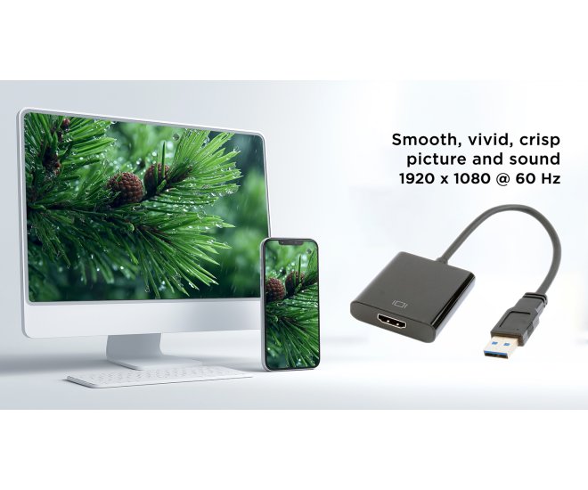 USB display-adapterkabel, zwart - A usb3 hdmi 02 website image 6510c0f3 858c 4377 bdce 0df2c3224a6f - A-USB3-HDMI-02