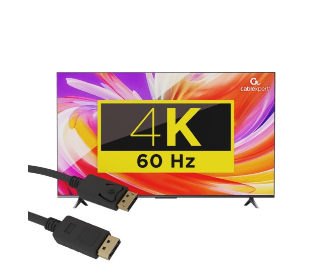 DisplayPort-kabel, 4K, 1 m - Cc dp 1m website image 809322f0 8042 46e6 b529 3e40fbda2679 - CC-DP-1M