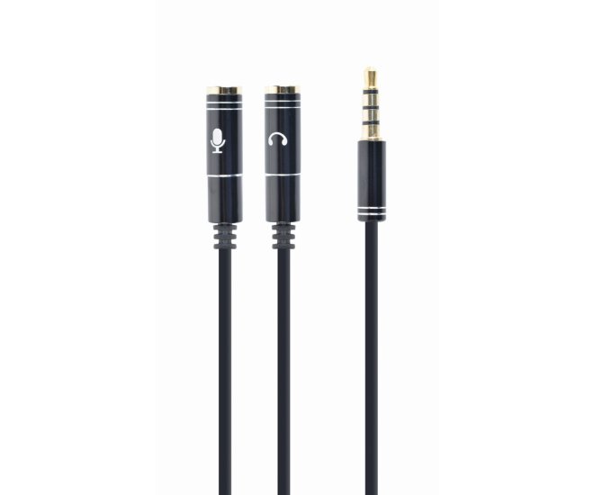 3.5 mm audio + microfoon adapterkabel, 0.2 m, metalen connectoren - Cca 417m website image 6659750e e990 4c50 8149 c7531c58af09 - CCA-417M