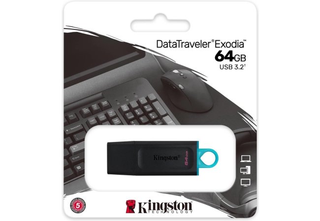 USB 3.2 FD 64GB Kingston DataTraveler Exodia M Zw-Bl - Image1 2 - 62775