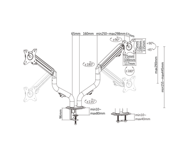 Dubbele monitorarm met gasveer (zwenkbaar), 17''-32'' - Ma da2 02 website image 87a05834 0cff 4aa5 95cf 0d841b2f9369 - MA-DA2-02