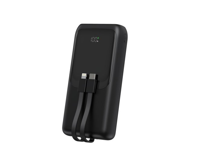 20 W Snelladende powerbank met ge&iuml;ntegreerde kabels, 20000 mAh, zwart - Pb20 pd20 lcd 01 website image 355835dc 48a8 4976 b0ee 363e73234f52 - PB20-PD20-LCD-01
