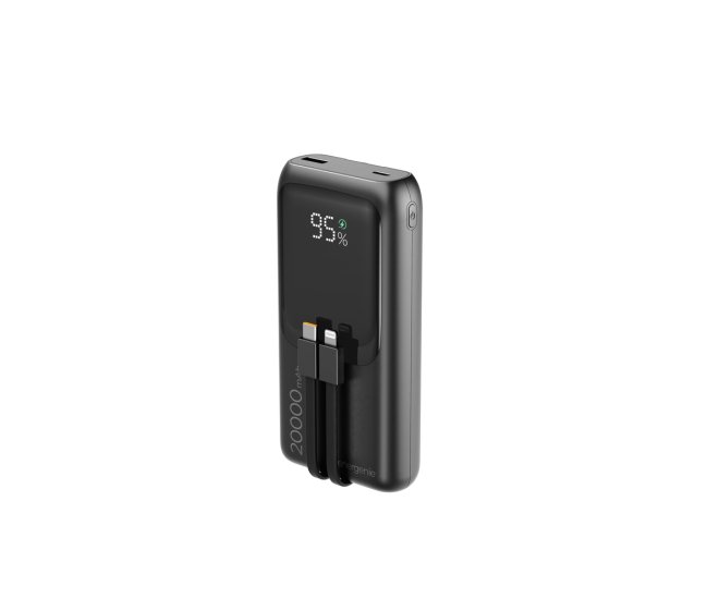20 W Snelladende powerbank met ge&iuml;ntegreerde kabels, 20000 mAh, zwart - Pb20 pd20 lcd 01 website image d396d918 e9ca 4160 9f11 d79aac8b467c - PB20-PD20-LCD-01